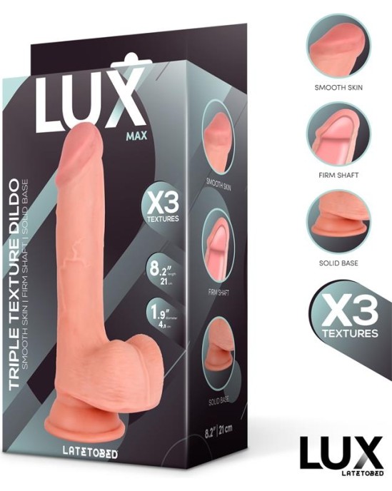 LUX Max Triple Density Dildo with Balls 8.2
