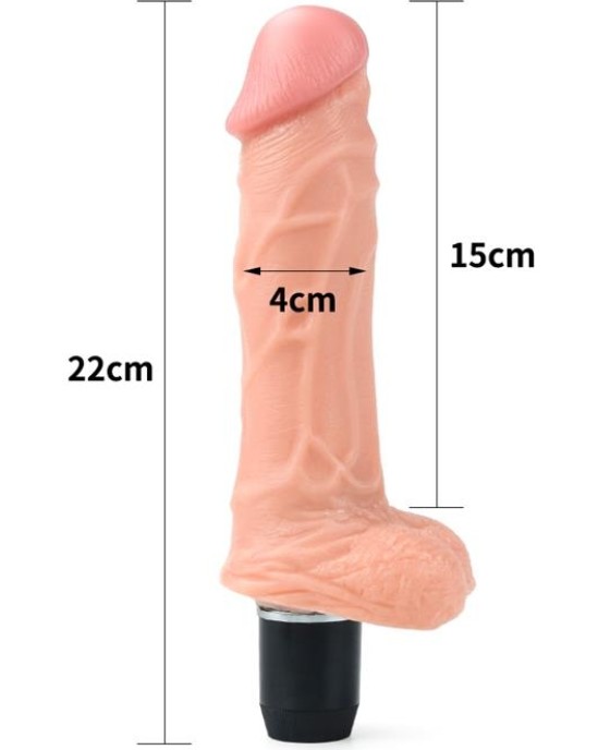 Lovetoy Dildo Flexi 9 with Vibration Flesh
