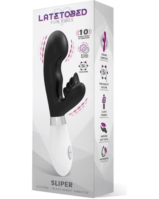 Latetobed Sliper Rabbit Vibe Silicone Black