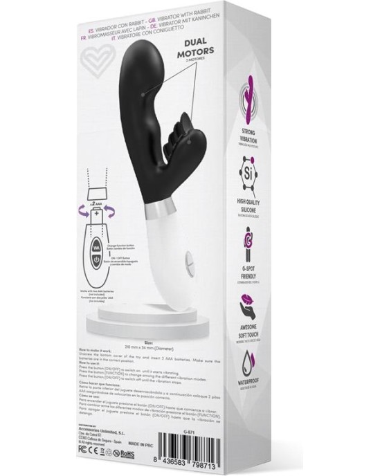 Latetobed Sliper Rabbit Vibe Silicone Black