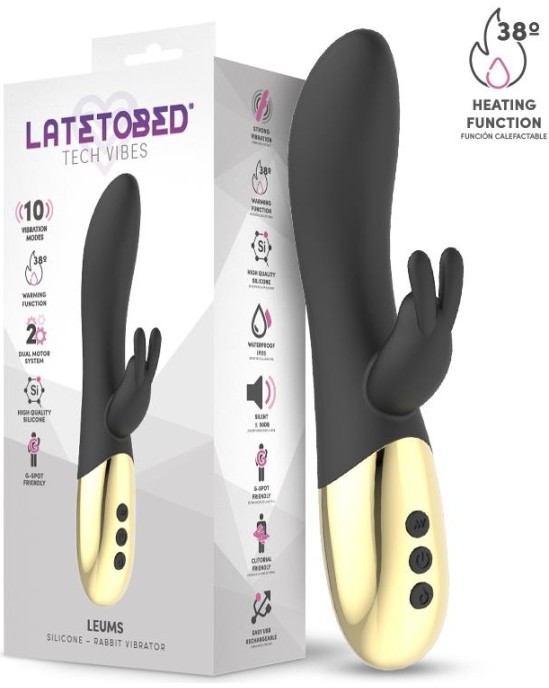 Latetobed Leums Rabbit Vibe  with Warming Functio G Spot Magnetic USB