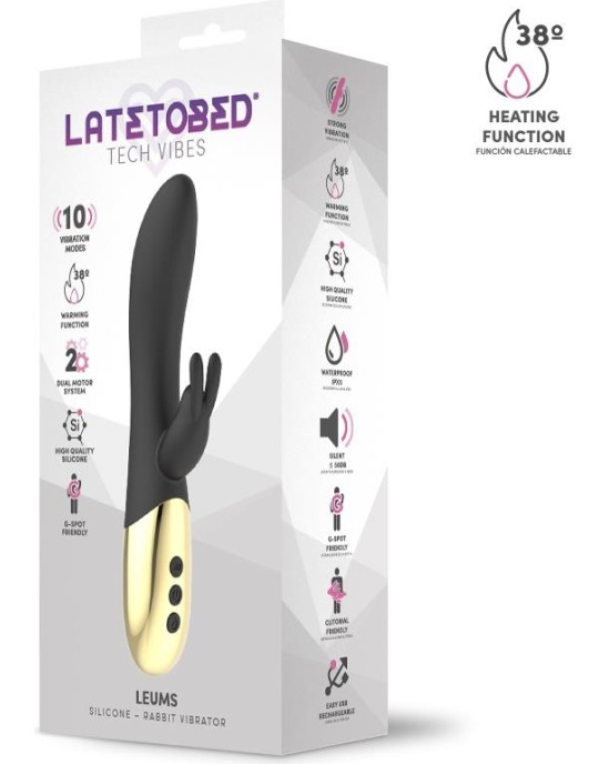Latetobed Leums Rabbit Vibe  with Warming Functio G Spot Magnetic USB