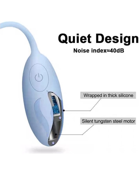 A-Gusto Vibrating Egg with Remote Control Blue