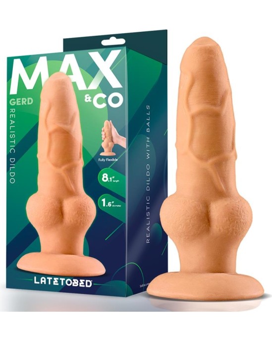 Max & Co Gerd Realistic Dildo with Testicles 8.1 Flesh