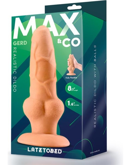 Max & Co Gerd Realistic Dildo with Testicles 8.1 Flesh