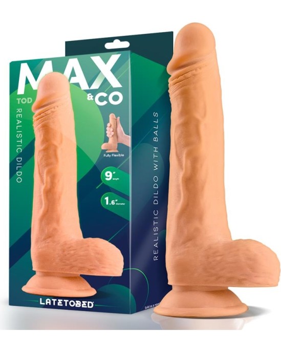 Max & Co Tod Realistic Dildo with Testicles 9 Flesh