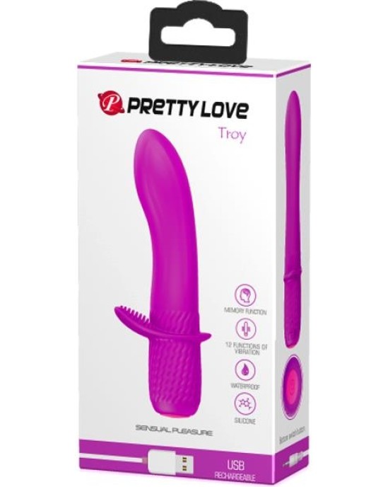 Prettylove Vibe Troy USB Silicona Purple