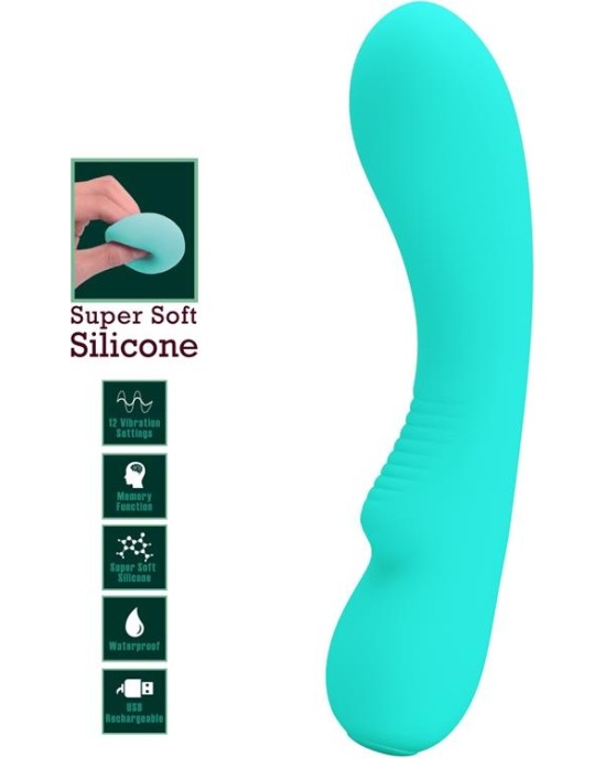 Prettylove Prescott Vibrator USB Silicone Green