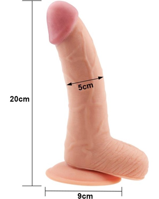 Basecock Reālistisks vibrators ar pulti 19 CM