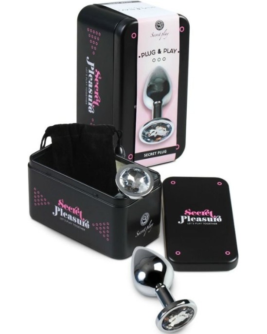 Secretplay Toys SECRETPLAY - PLUG ANAL TRANSPARENT ALUMINUM 8 CM