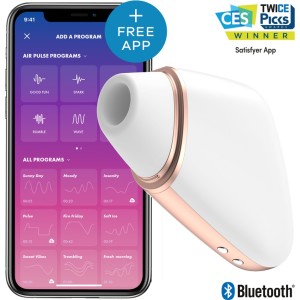Satisfyer Connect SATISFYER - LOVE TRIANGLE AIR PULSE STIMULATOR & VIBRATOR WHITE
