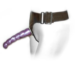 Baile Harness Collection Strap-on biksītes ar dubulto Dildo violets