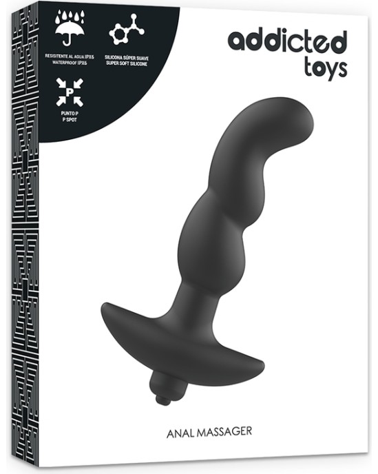 Addicted Toys Anālais spraudnis ar silikona gsarkanszenu VIBRĀCIJAS MODELIS 2