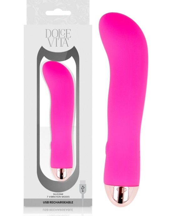 Dolce Vita RECHARGEABLE VIBRATOR TWO rozā 7 SPEEDS