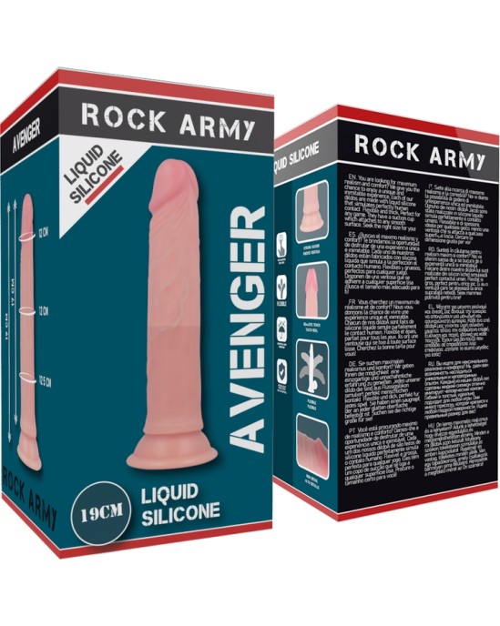 Rock Army Strap-on biksītes ar šķidrā silikona Dildo 19cm