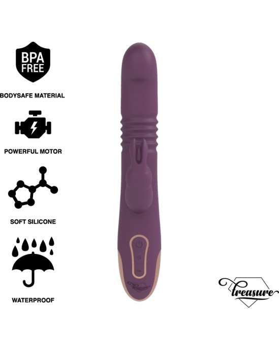 Treasure BASTIAN RABBIT UP & DOWN, ROTATOR & VIBRATOR COMPATIBLE WITH WATCHME WIRELESS TECHNOLOGY