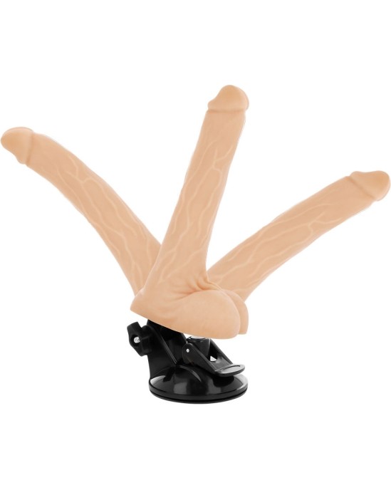 Basecock Reālistisks vibrators ar pulti 18,5 CM