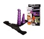 Baile Harness Collection Strap-on biksītes ar dubulto Dildo violets