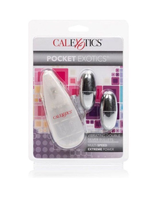 California Exotics CALEX VIBRATING BULLETS SILVER DUO