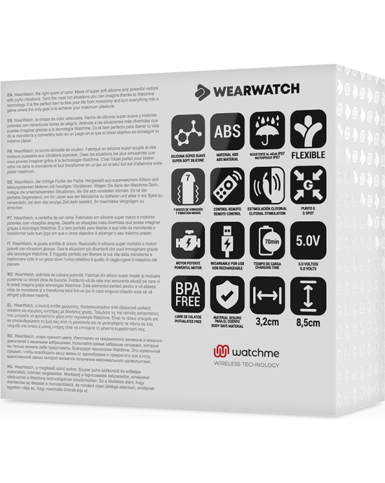 Wearwatch DUAL TECHNOLOGY WATCHME VIBRATOR INDIGO/SEAWATER