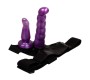 Baile Harness Collection Strap-on biksītes ar dubulto Dildo violets