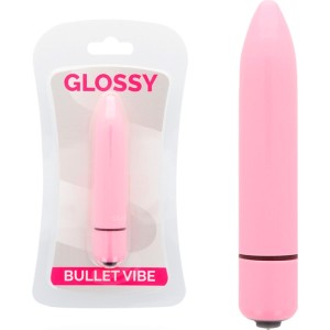 Glossy Stimulējošs vibrators tumši rozā