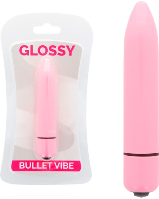 Glossy Stimulējošs vibrators tumši rozā