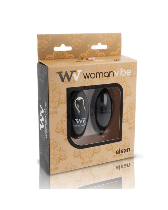 Womanvibe ALSAN EGG REMOTE CONTROL BLACK SILICONE BLACK