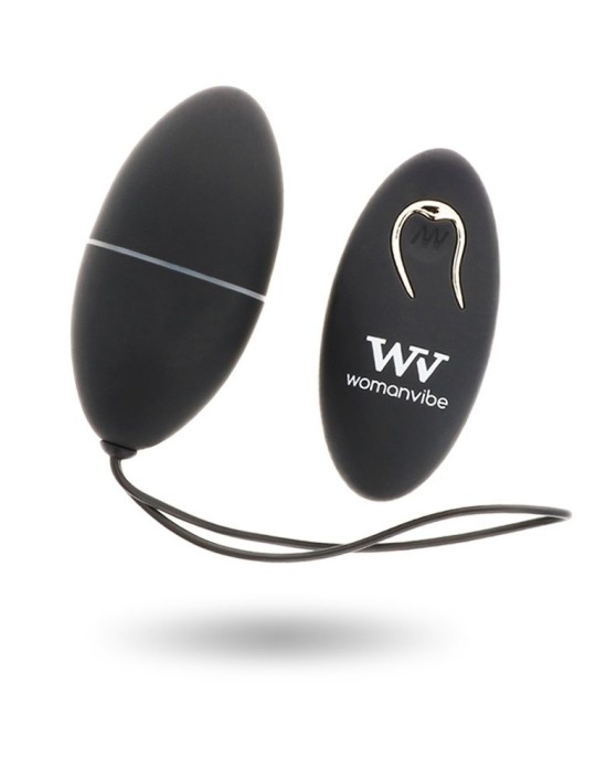 Womanvibe ALSAN EGG REMOTE CONTROL BLACK SILICONE BLACK