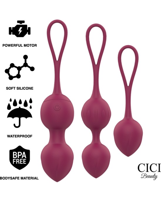 Cici Beauty PREMIUM SILICONE 3 VIBRATING KEGEL BEADS REMOTE CONTROL