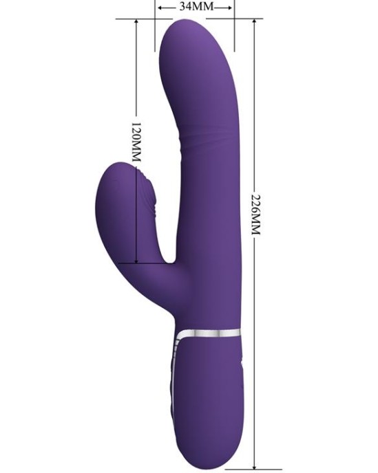 Prettylove Mariana Vibrator 4 in 1 Silicone Purple