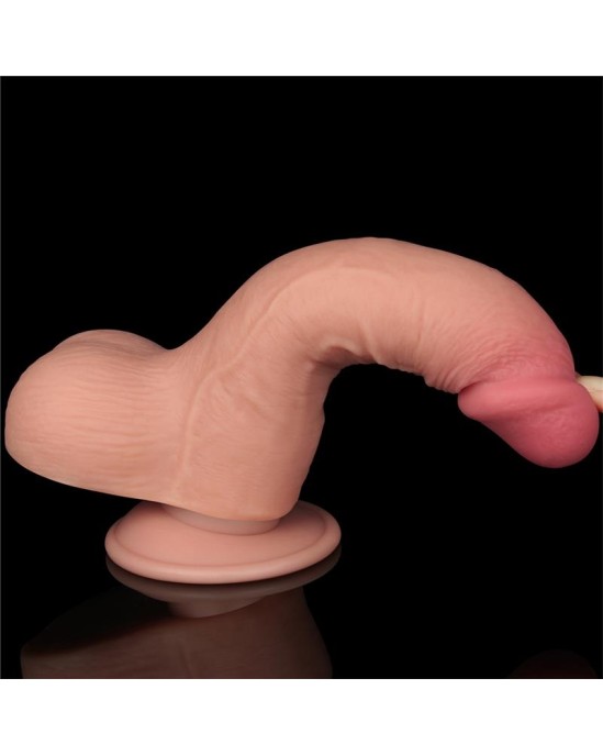Lovetoy Sliding Skin Dual Layer Dildo 7.5