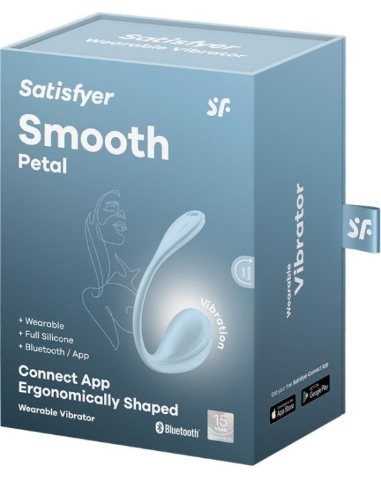 Satisfyer Smooth Petal Panty Vibrator with APP Blue