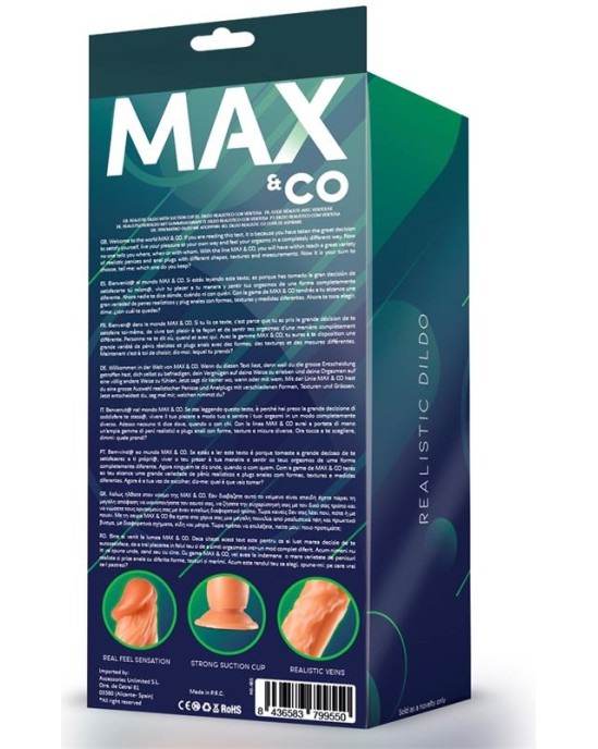 Max & Co Chet Realistic Dildo Flesh 9 - 23 cm
