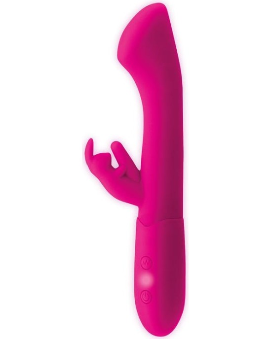 Goodies Cotton G-Spot and Rabbit Vibe USB Silicone Fuchsia