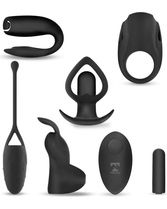 Tardenoche Six-In-One Vibrating Bullet and 6 Silicone Accessories Kit