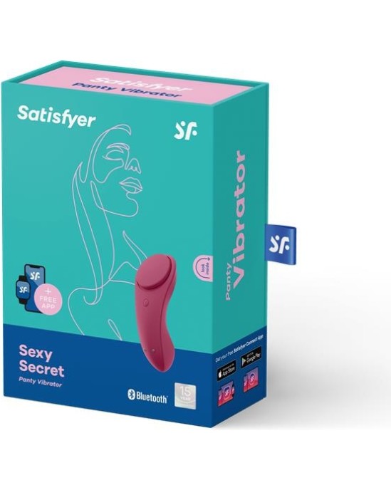 Satisfyer Sexy Secret Panty Vibrator Wine Red