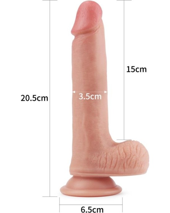 Lovetoy Dildo Nature 8 Liquid Silicone Flesh