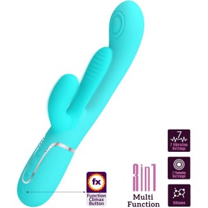 Prettylove Shania Tripple Rabbit Vibrator Turquoise
