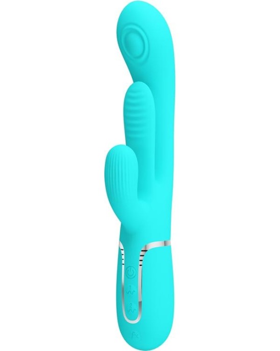 Prettylove Shania Tripple Rabbit Vibrator Turquoise