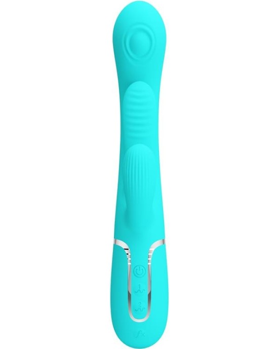 Prettylove Shania Tripple Rabbit Vibrator Turquoise