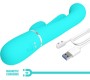 Prettylove Shania Tripple Rabbit Vibrator Turquoise
