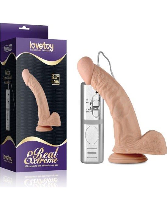 Lovetoy Dildo Real Extreme with Vibration 8.5 Flesh