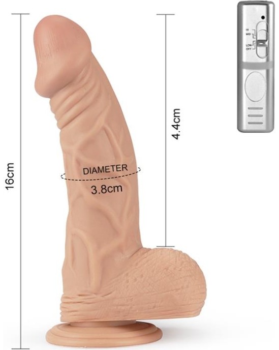 Lovetoy Dildo Real Extreme Dildo with Vibration 9 Flesh