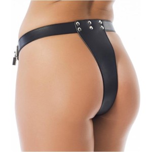 Bondage Play Leather Chastity Briefs Adjustable