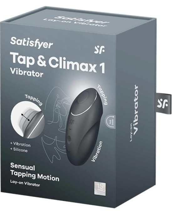 Satisfyer Tap and Climax 1 Vibrator and tapping Black