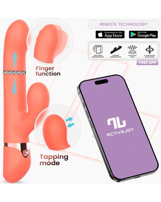 Intoyou App Series Mindy Vibe with Up and Down Beads Ring, Finger and Pulsation with APP