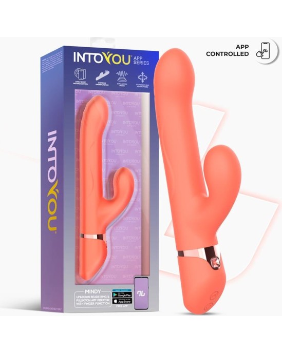 Intoyou App Series Mindy Vibe with Up and Down Beads Ring, Finger and Pulsation with APP