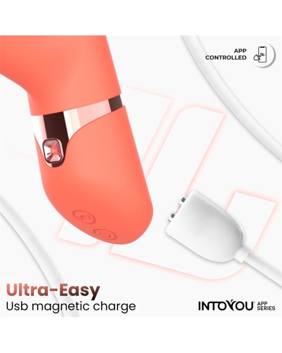 Intoyou App Series Mindy Vibe with Up and Down Beads Ring, Finger and Pulsation with APP