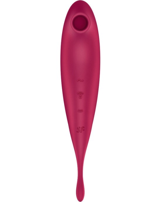 Satisfyer Connect SATISFYER - TWIRLING PRO+ AIR PULSE STIMULATOR & VIBRATOR APP RED